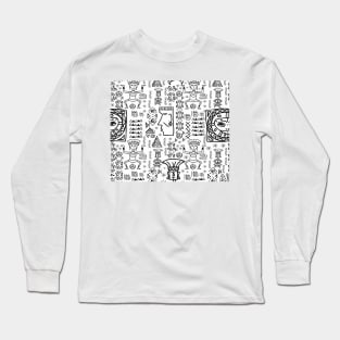 Egyptian and african mud cloth Long Sleeve T-Shirt
